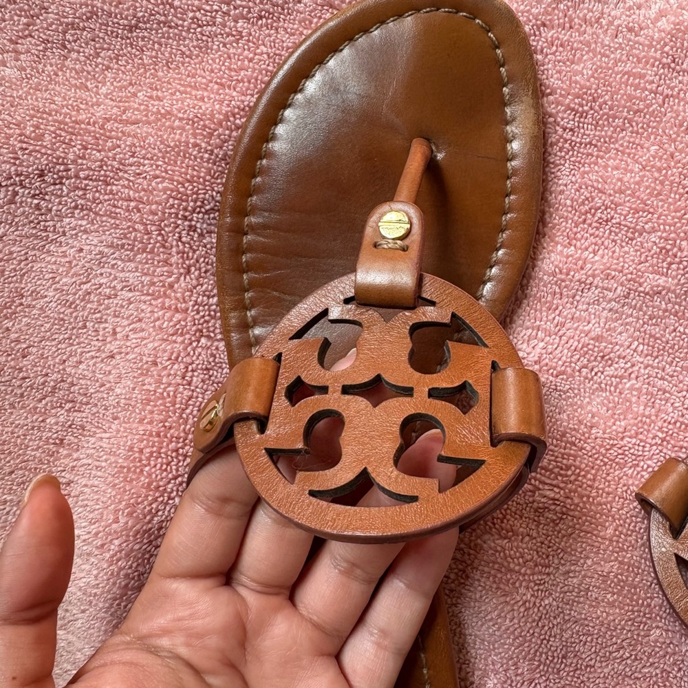 Tory Burch Brown Leather Sandals